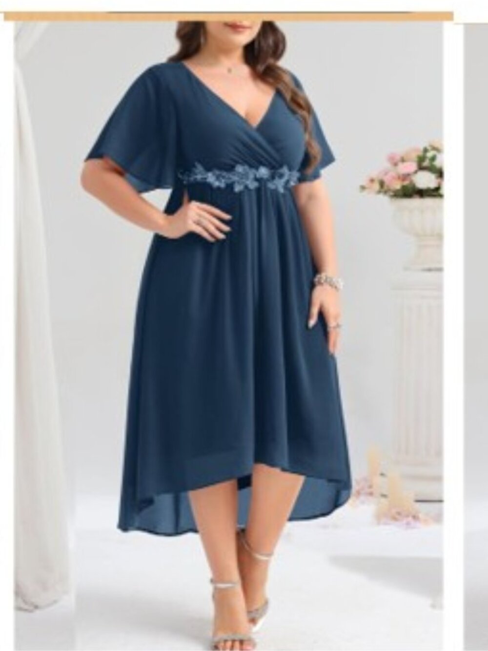 NEW! PLUS SIZE NAVY BLUE COCKTAIL DRESS-SIZE 22W